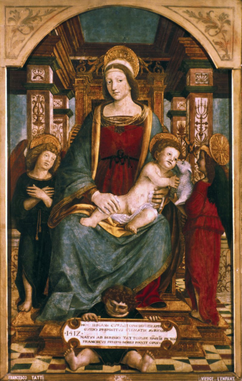 Jomfruen og barnet med engle, 1512 af Francesco dei Tatti