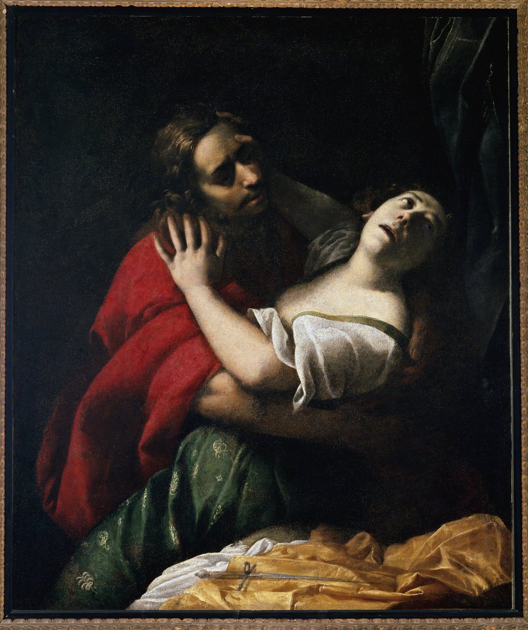 The Rape of Lucrezia (olie på lærred af Francesco del Cairo