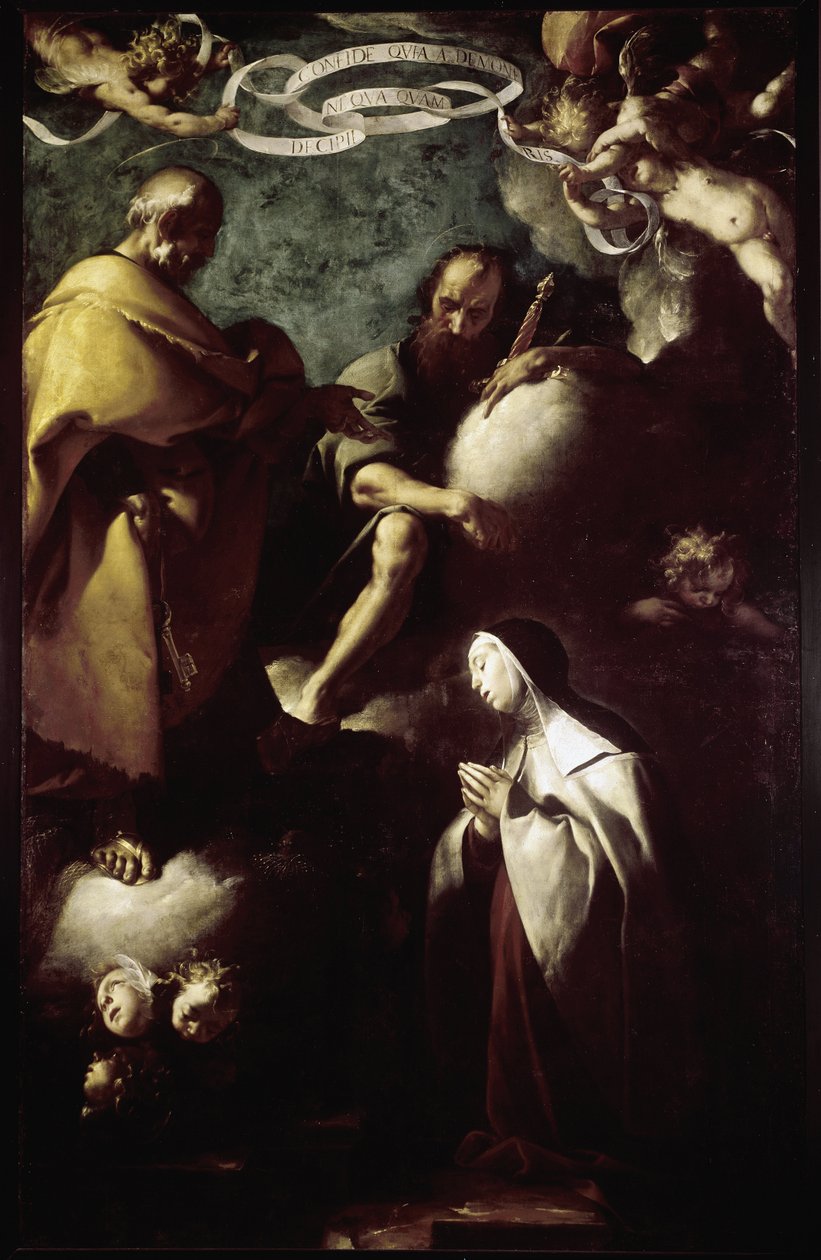 The Vision of Saint Teresa of Avila (olie på lærred af Francesco del Cairo