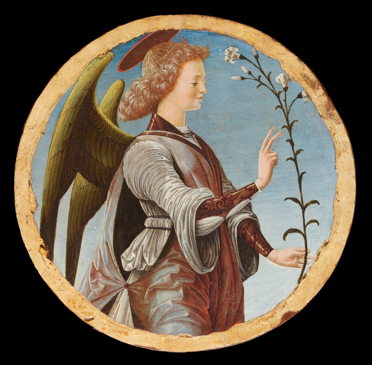 Griffoni Polyptykon: Bebudelsens engel, ca 1472-1473. af Francesco del Cossa