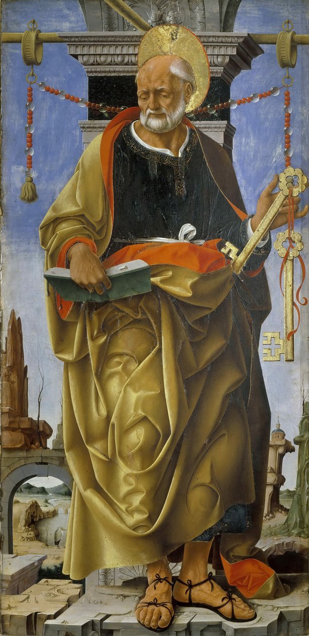 Griffoni Polyptykon: Sankt Peter, ca 1472-1473. af Francesco del Cossa