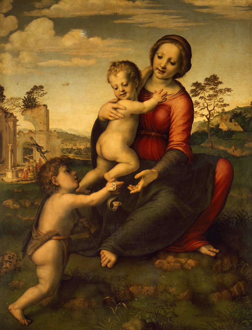 Vor Frue af brønden, omkring 1517, af Franciabigio (1482-1525), tempera på træ af Francesco di Cristofano Franciabigio