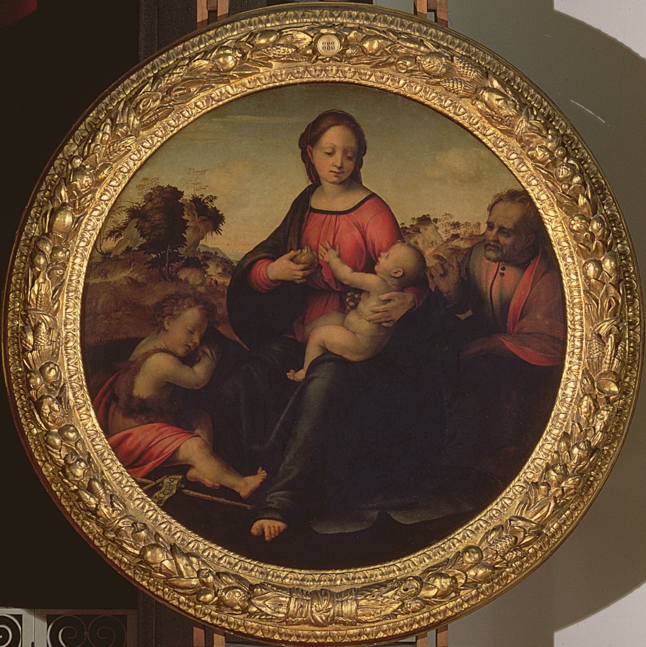 Den hellige familie af Francesco di Cristofano Franciabigio