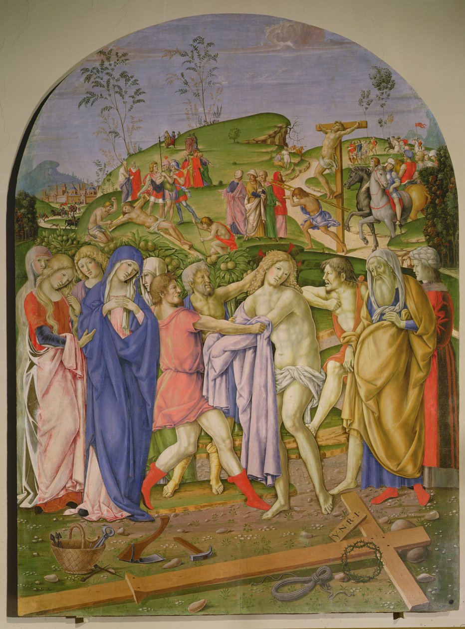 Jesus tog sine klæder af af Francesco di Giorgio (attr. to) Martini