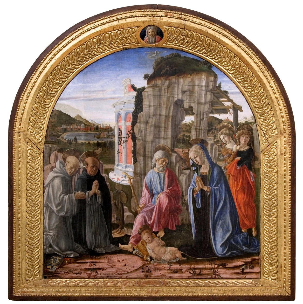 Fødselskirken
















 med Sankt Bernhard og Thomas af Aquin















 con san Bernardino e san Tommaso d