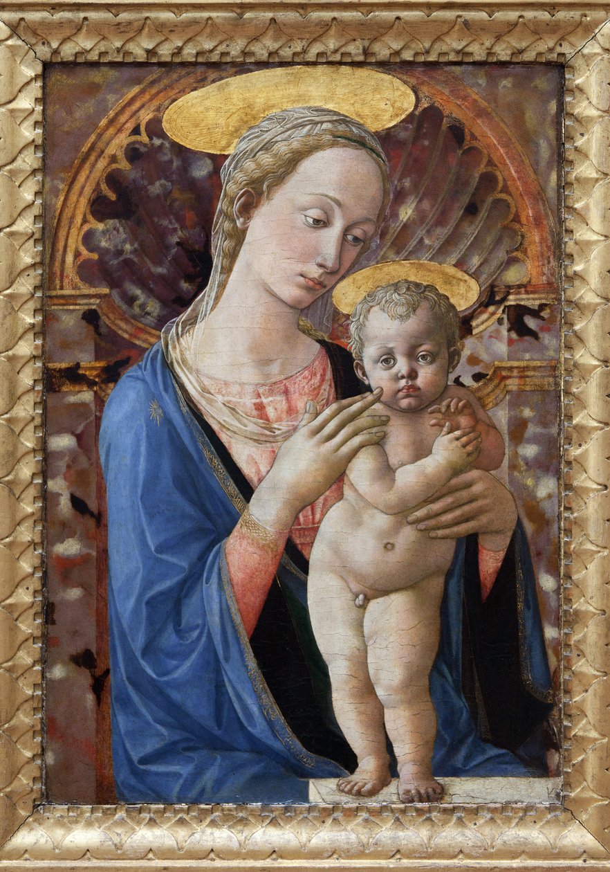 Jomfruen og barnet, Maleri af Francesco di Stefano, kendt som Pesellino (ca. 1422-1457). Fotografi, KIM Youngtae, Lyon, Musee des Beaux Arts de Lyon. af Francesco di Stefano Pesellino