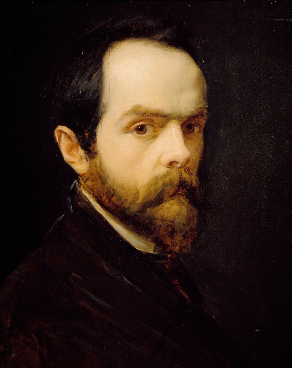 Selvportræt (olie på lærred) af Francesco or Eugene Pescatori
