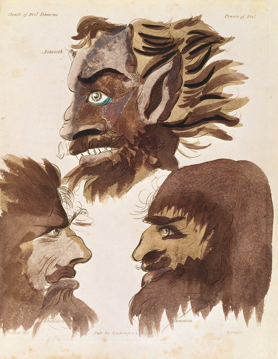Astaroth, Abaddon og Mammon, tre dæmoner fra 