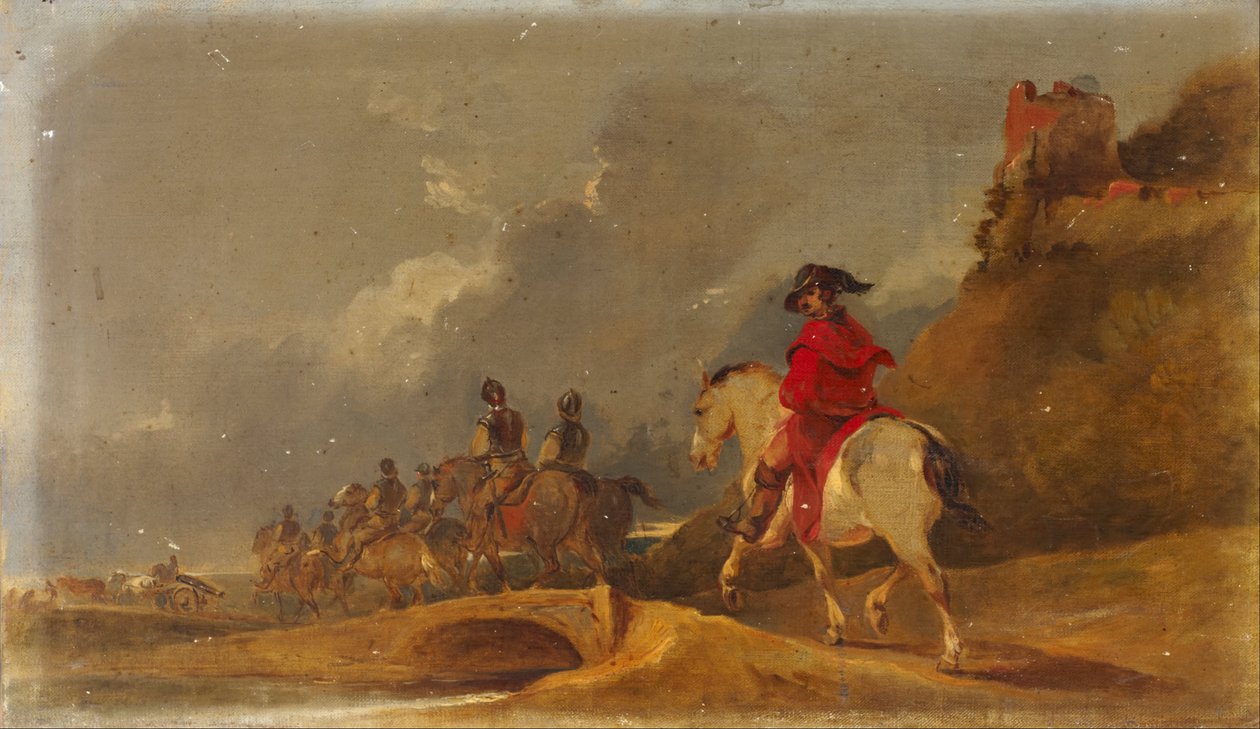 Kavaleri i et landskab af Francis Bourgeois