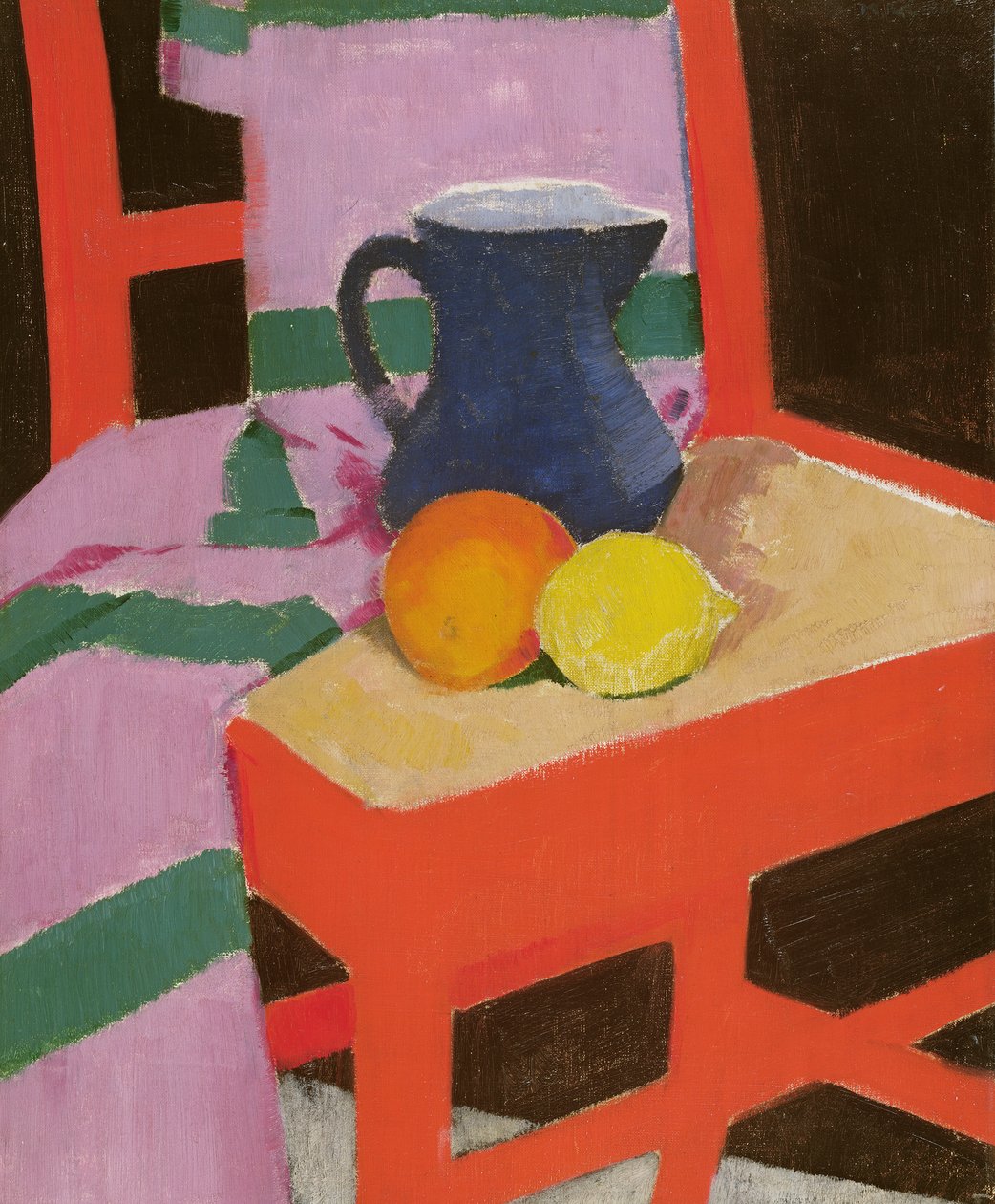 Den røde stol (Den blå kande) ca.1934 af Francis Campbell Boileau Cadell
