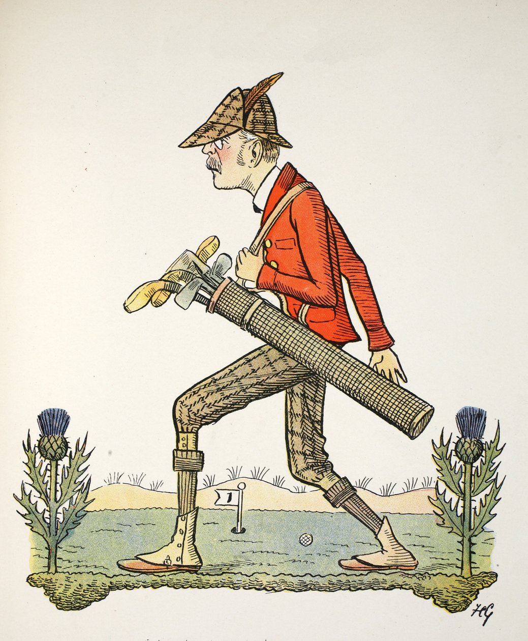The Indefinite Article, illustration fra The Struwwelpeter Alphabet, vers af Harold Begbie (1871-1929) af Francis Carruthers Gould