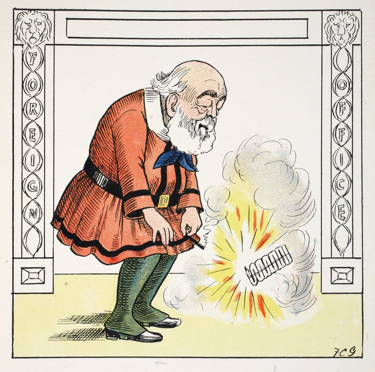 The Mark S, illustration fra The Struwwelpeter Alphabet, vers af Harold Begbie (1871–1929) af Francis Carruthers Gould