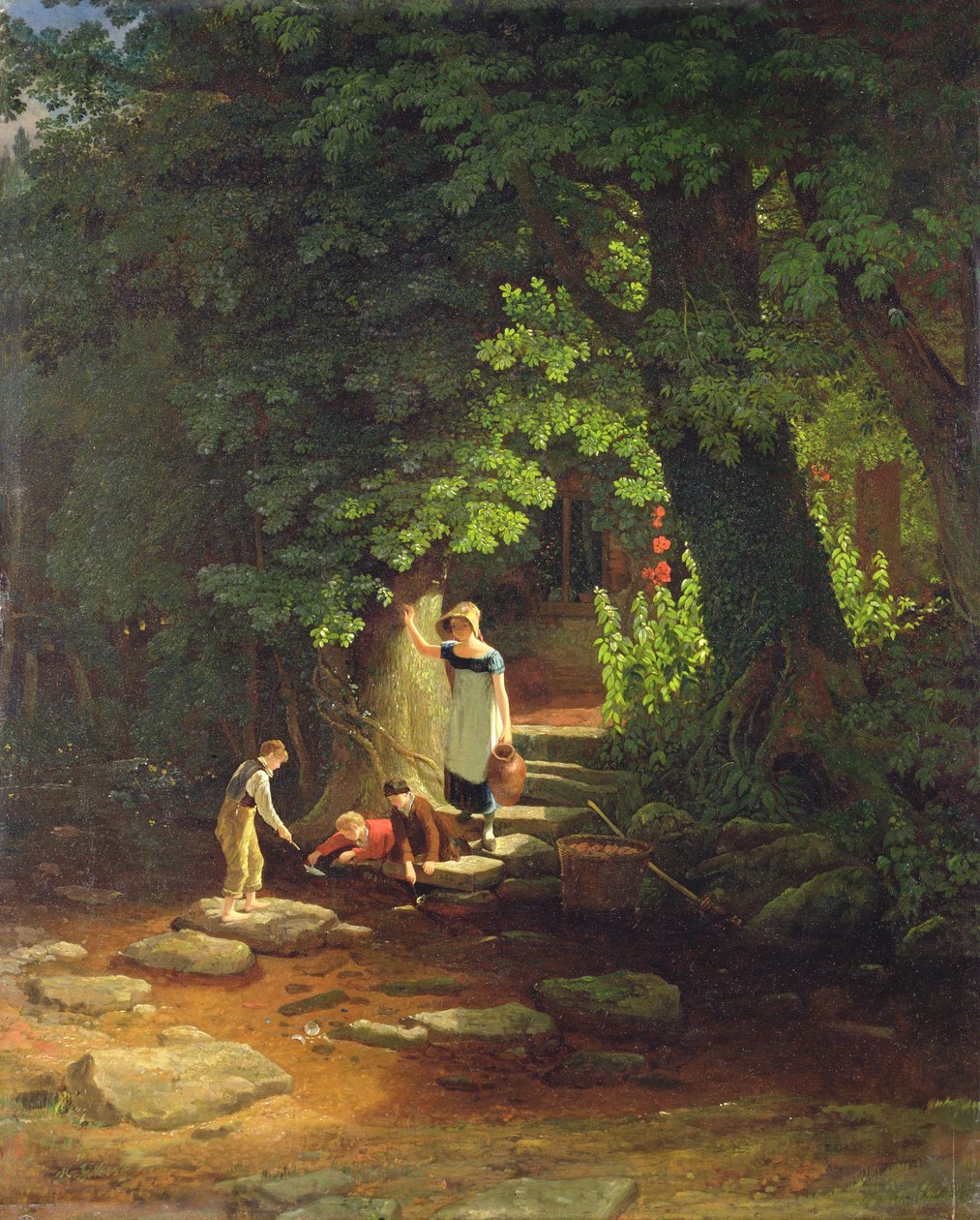 Børn ved en bæk, ca. 1822 af Francis Danby