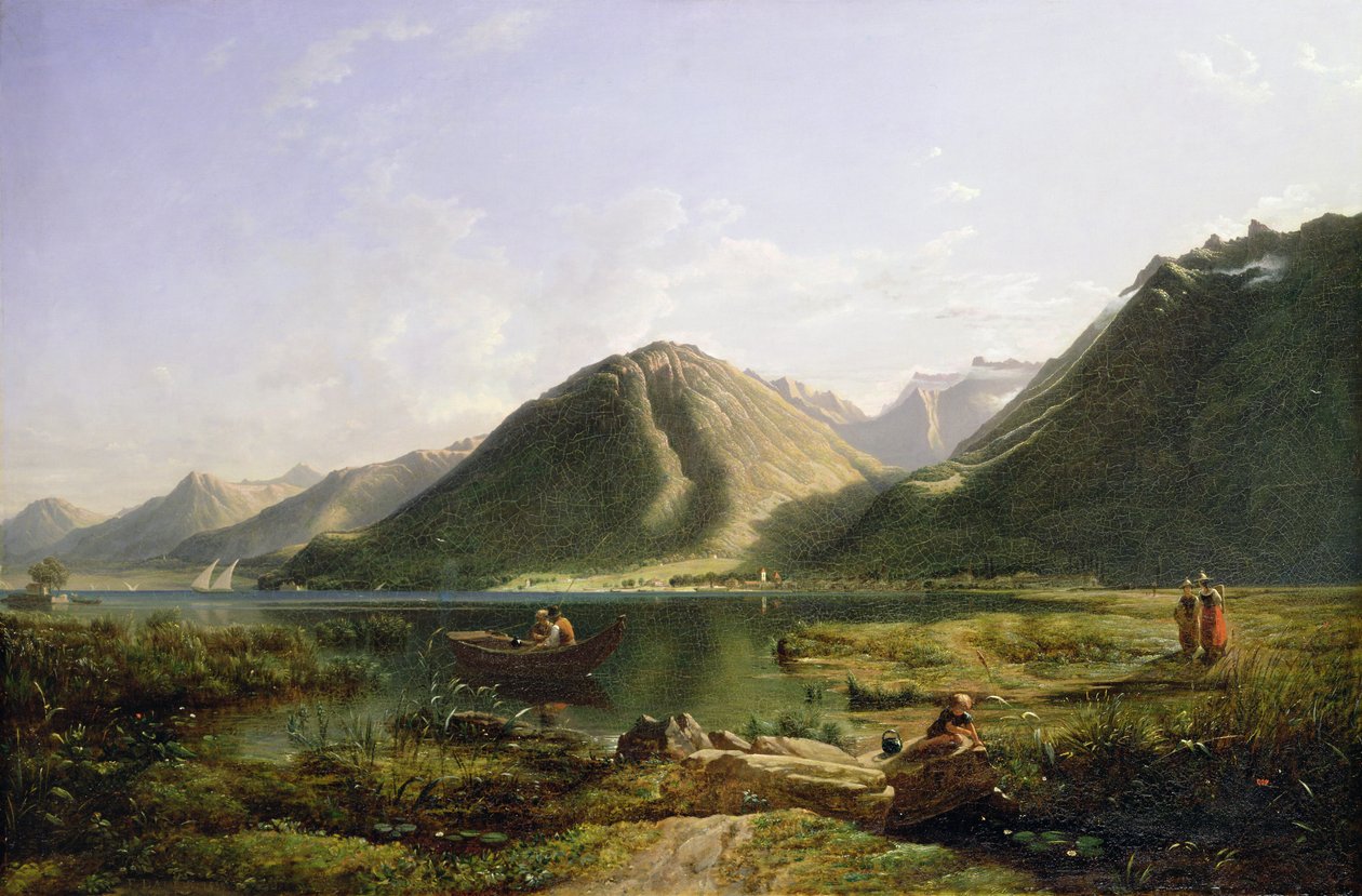 Slutningen af Genevesøen, 1835 af Francis Danby