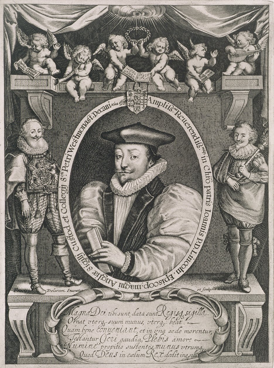 Portræt af John Williams (1582-1650) biskop af Lincoln og dekan af Westminster, indgraveret af kunstneren, ca. 1621 af Francis Delaram