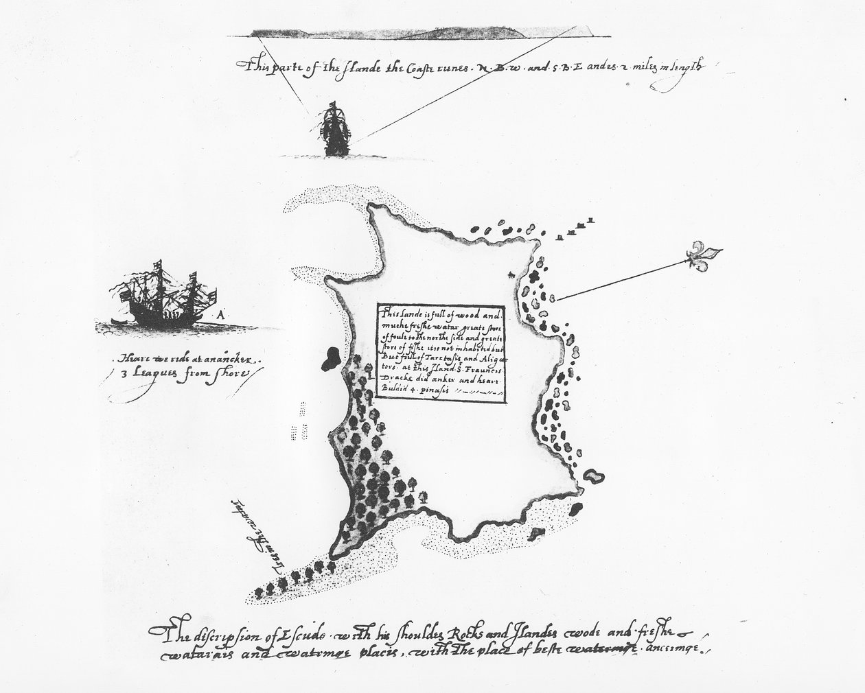 Beskrivelse af Isla Escudo de Veraguas af Francis Drake af Francis Drake