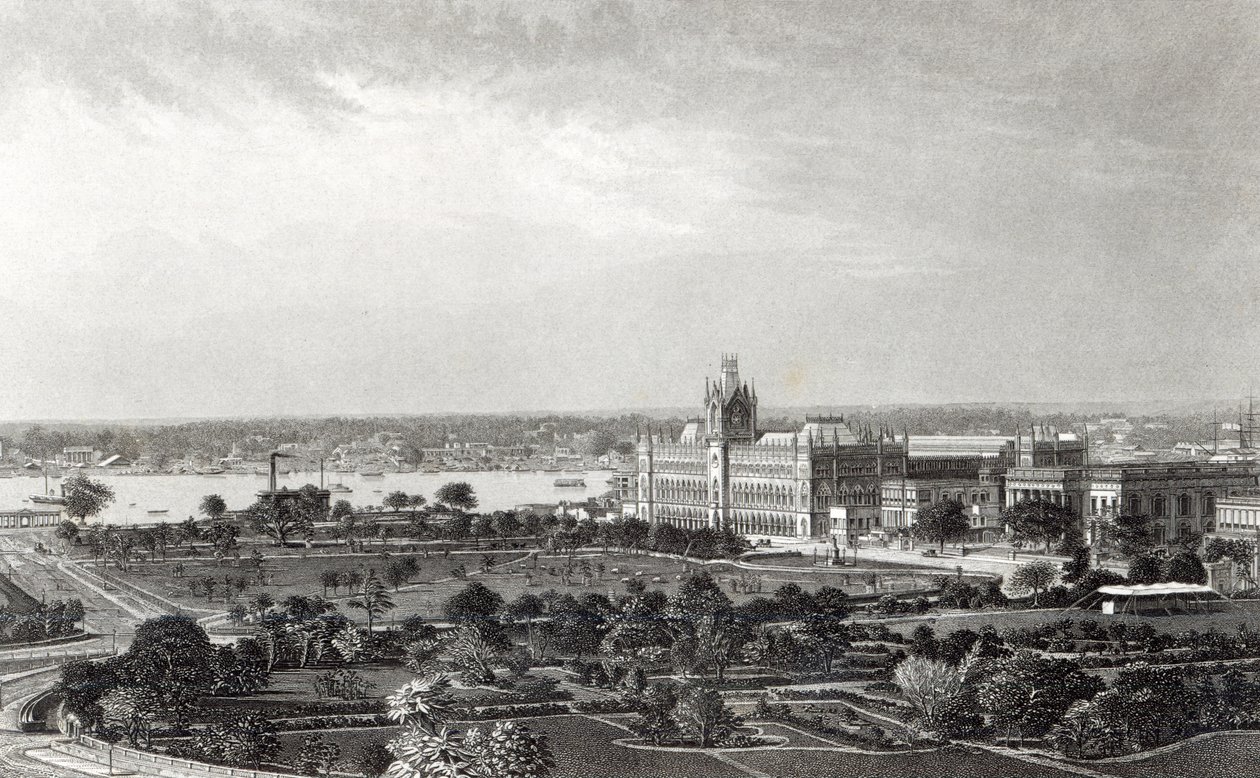 Calcutta, indgraveret af R.Dawson efter et fotografi af Francis Frith (1822-98), ca. 1860 af Francis Frith