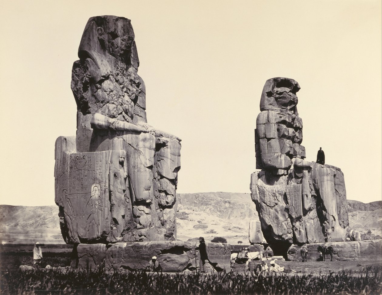 Statuerne af sletten, Theben af Francis Frith