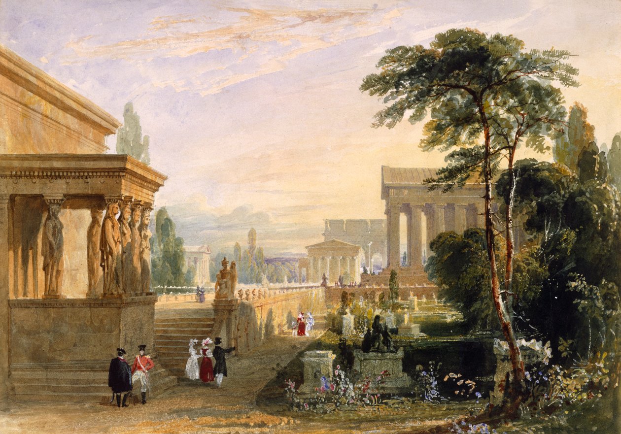 Den foreslåede Grand National Cemetery, 1830 af Francis Goodwin
