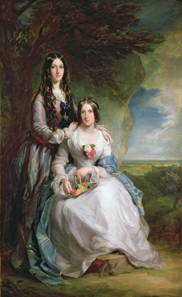 Lady Adeliza Manners og Lady Mary Foley, 1848 af Francis Grant