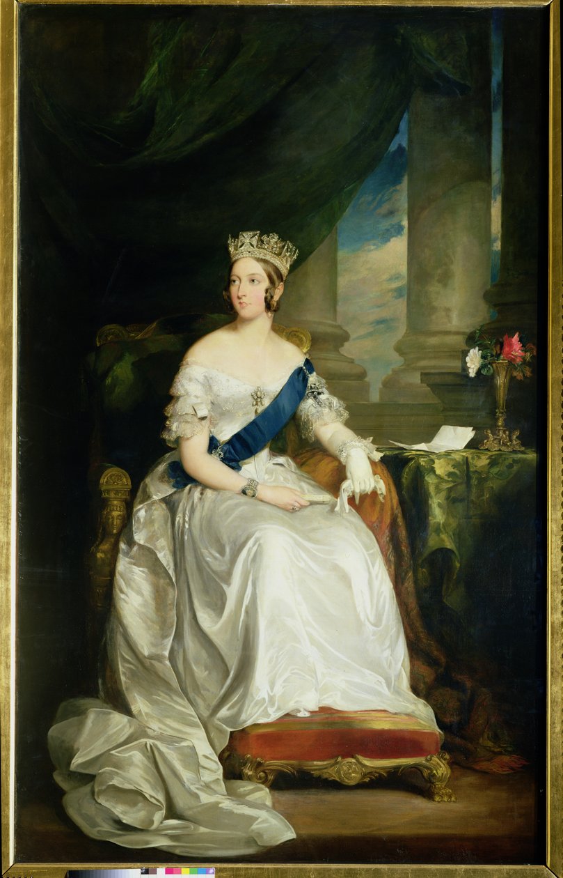 Dronning Victoria, 1843 (og detalje 60267) af Francis Grant