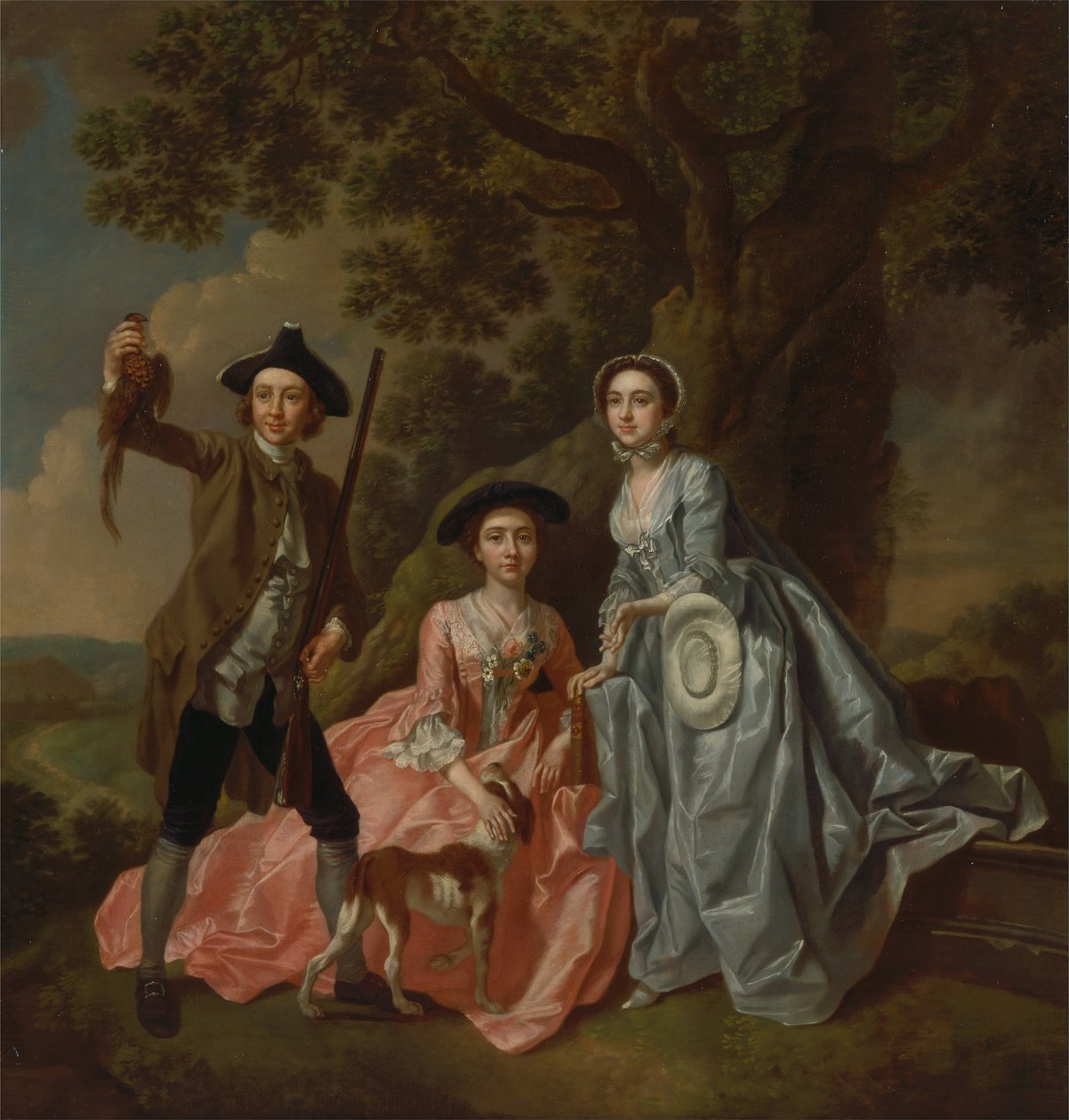 George Rogers og hans kone, Margaret, og hans søster, Margaret Rogers af Francis Hayman