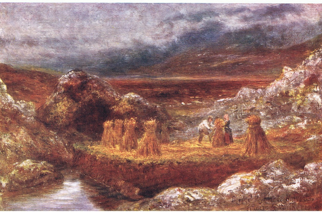 En Donegal-høst, fra Peeps at Many Lands: Ireland udgivet af Adams & Charles, 1909 af Francis S. Walker