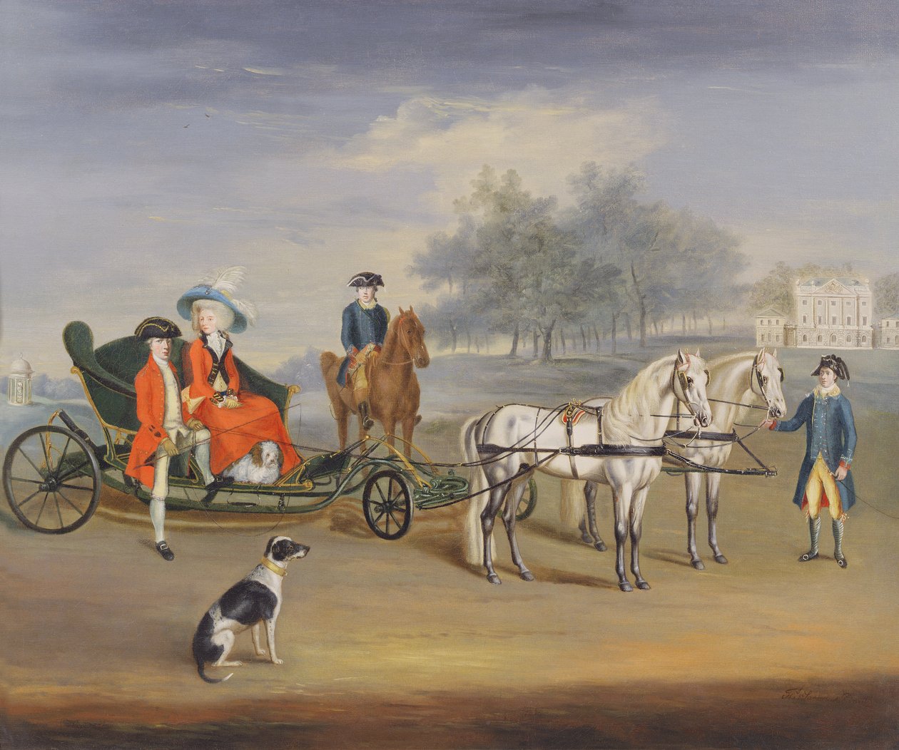 Edward Stratford, 2. jarl af Aldborough, og hans hustru, Anne Elizabeth, på Stratford Lodge, Baltinglass, County Wicklow, Irland, ca. 1787 af J. Francis Sartorius
