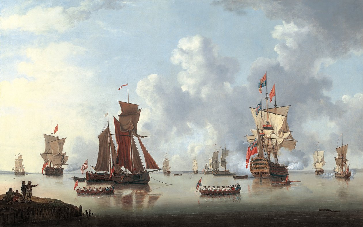 Sømandsprinsens landgang ved Spithead af Francis Swaine