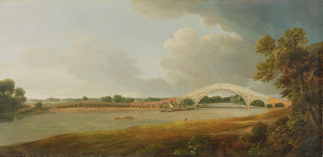 Old Walton Bridge, 1785 af Francis Towne