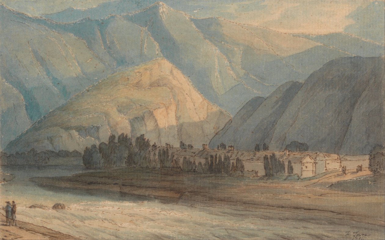 The Grange i spidsen for Keswick Lake af Francis Towne