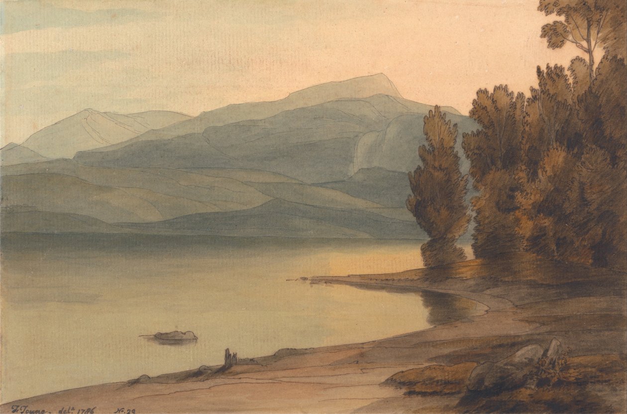 Windermere at Sunset af Francis Towne