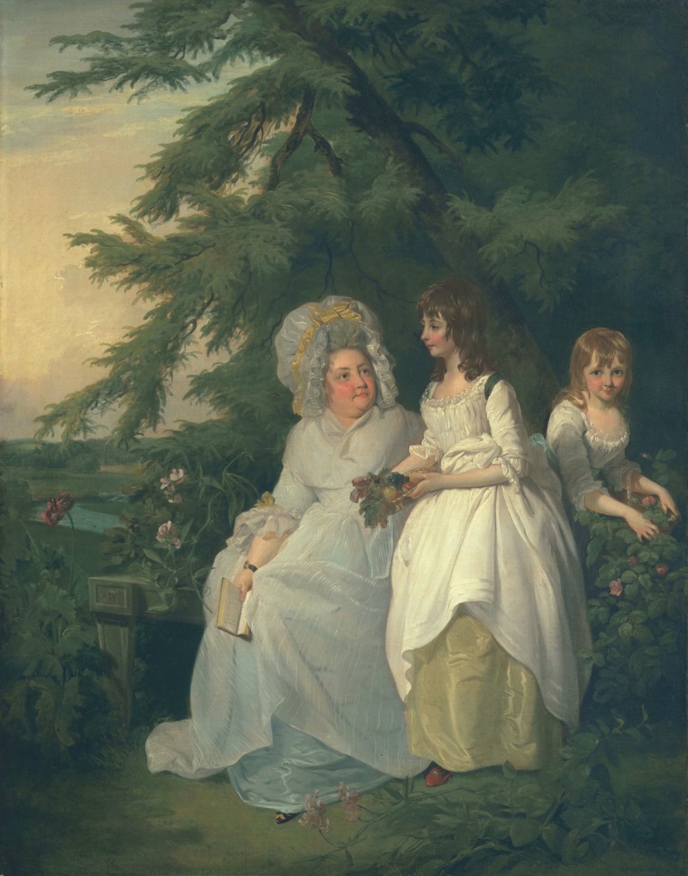 Mary Margaret Wood og to af hendes døtre, 1787 af Francis Wheatley