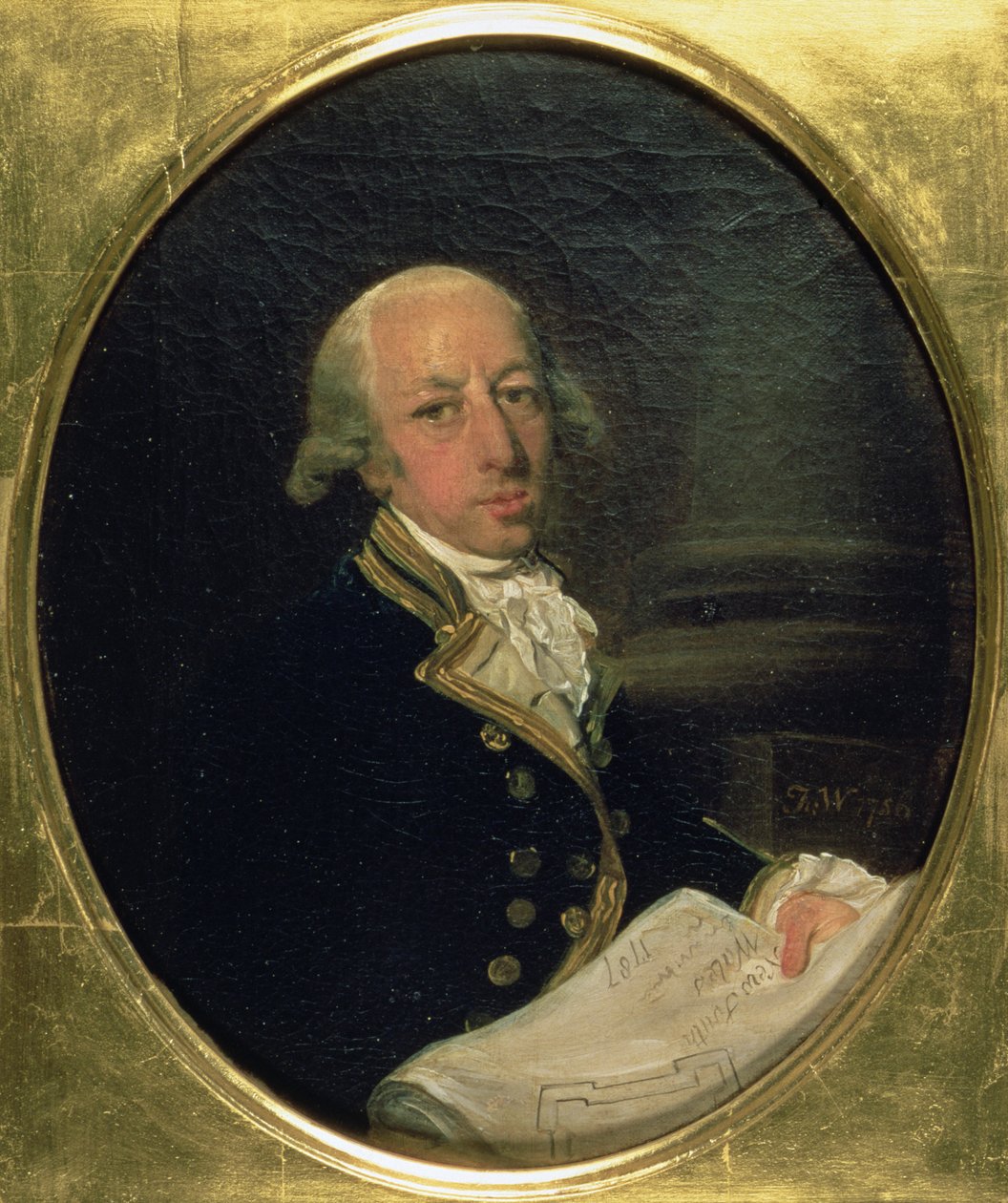 Portræt af Arthur Phillip (1738-1814), kommandør for den første flåde i 1788, grundlægger og første guvernør i New South Wales, 1787 af Francis Wheatley