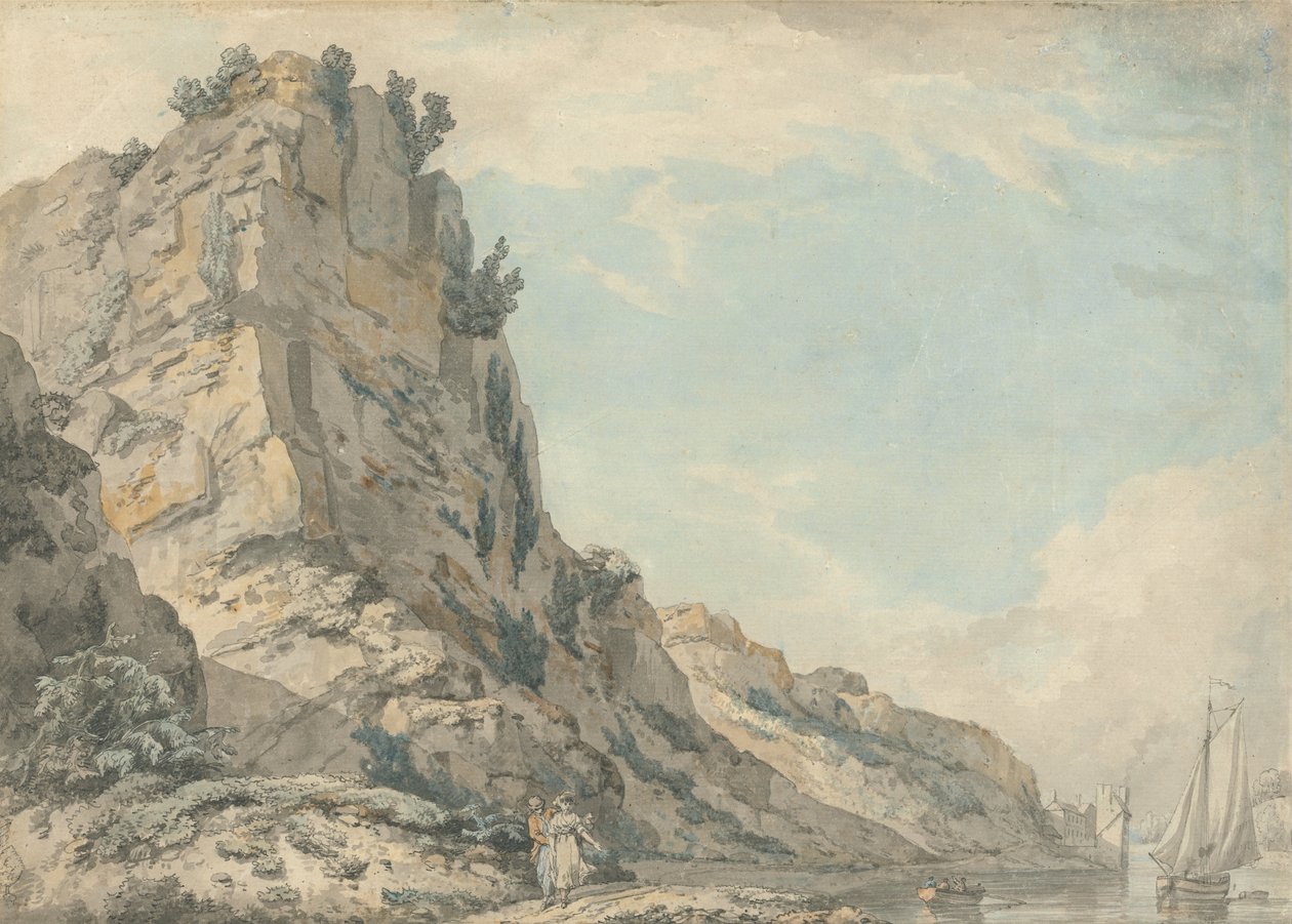 St. Vincents Rock, Clifton, Bristol med Hotwells Spring House i det fjerne af Francis Wheatley