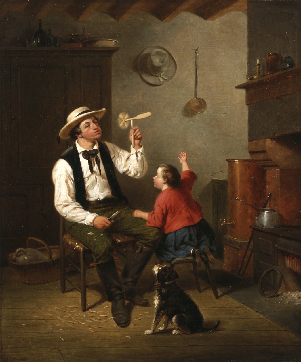 Vindmøllen, 1858 af Francis William Edmonds