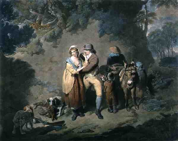The Amorous Sportsman, indgraveret af Charles Hodges (1764-1837), pub. af J.R. Smith af Francis (after) Wheatley