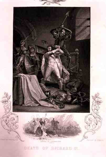 The Death of Richard II, fra skuespillet af William Shakespeare (1564-1616) indgraveret af J. Rogers (gravering) af Francis (after) Wheatley