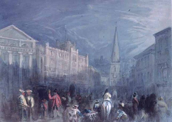 Udsigt over Broad Street, Bristol af Francis Abel William Taylor Armstrong