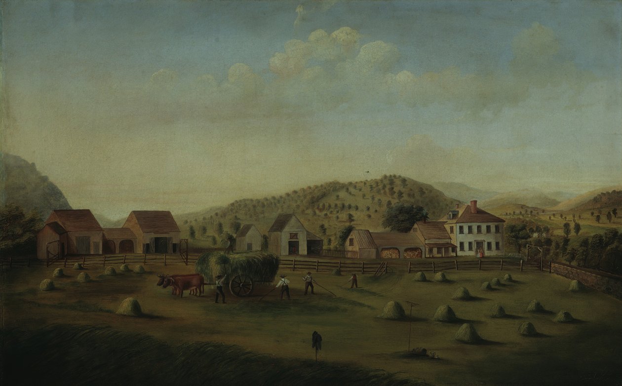 Leete Farm, West Claremont, New Hampshire, ca. 1822. af Francis Alexander