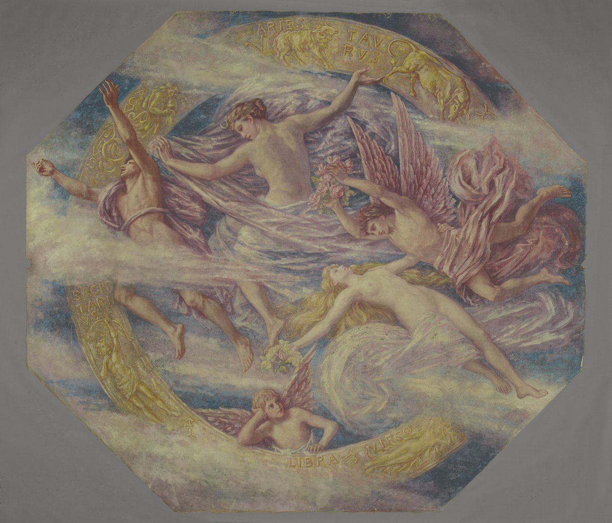 Diana og hendes ledsagere blandt stjernebillederne, ca. 1894 af Francis Augustus Lathrop