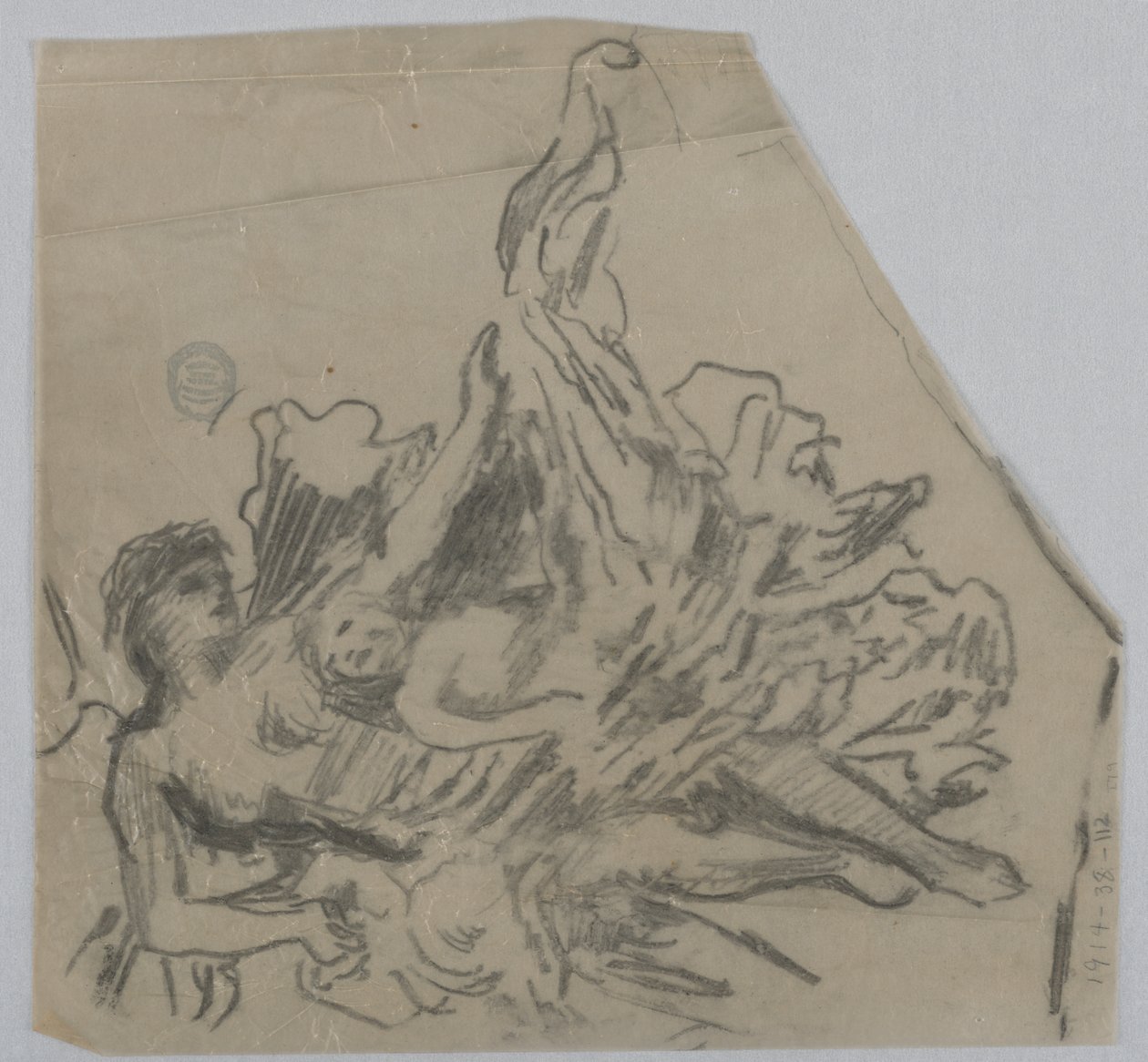 Skitse af figurer til et loft af Francis Augustus Lathrop