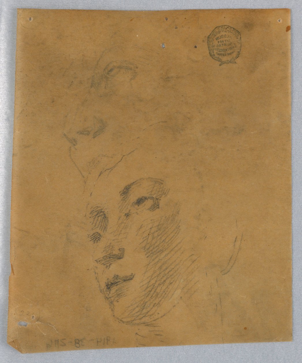 Skitse af et kvindehoved af Francis Augustus Lathrop