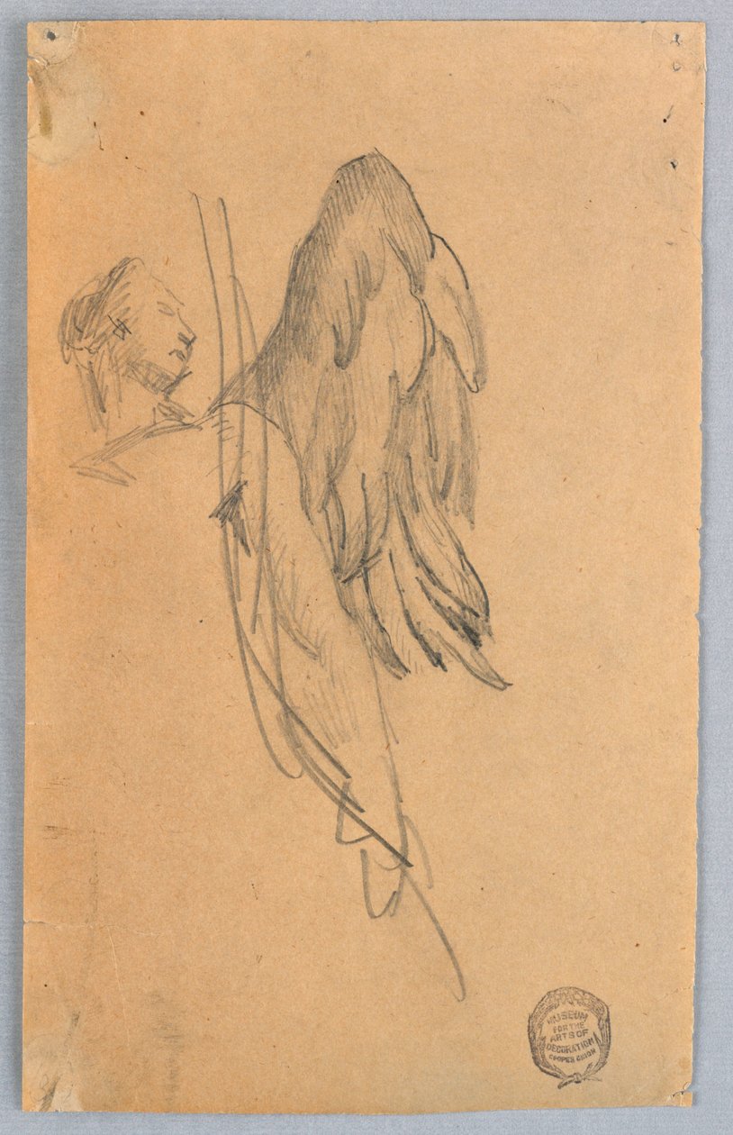 Skitse af en engel af Francis Augustus Lathrop