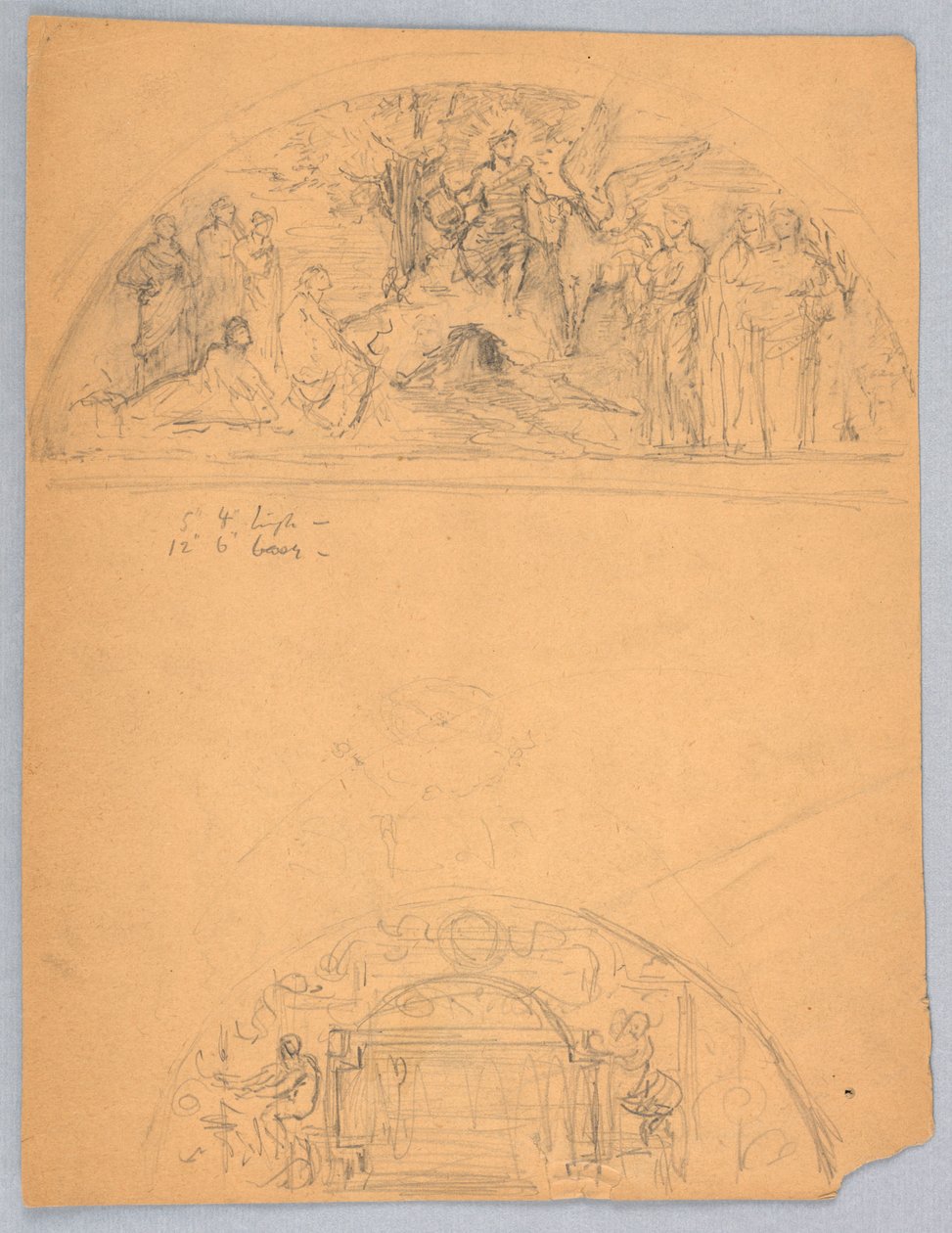 Skitser af to Lunettes af Francis Augustus Lathrop