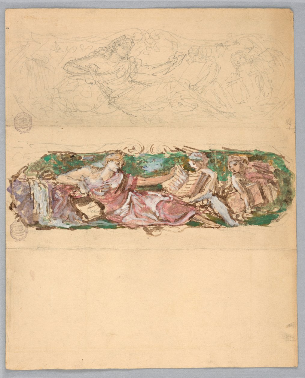 Studier til et vægpanel af Francis Augustus Lathrop