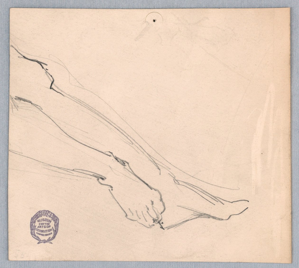 Undersøgelse for "Diana og hendes ledsagere blandt konstellationerne" af Francis Augustus Lathrop