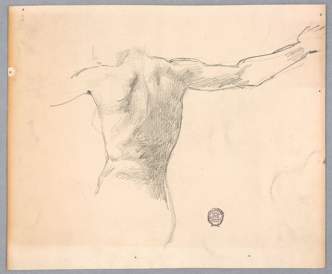 Undersøgelse for "Diana og hendes ledsagere blandt konstellationerne" af Francis Augustus Lathrop