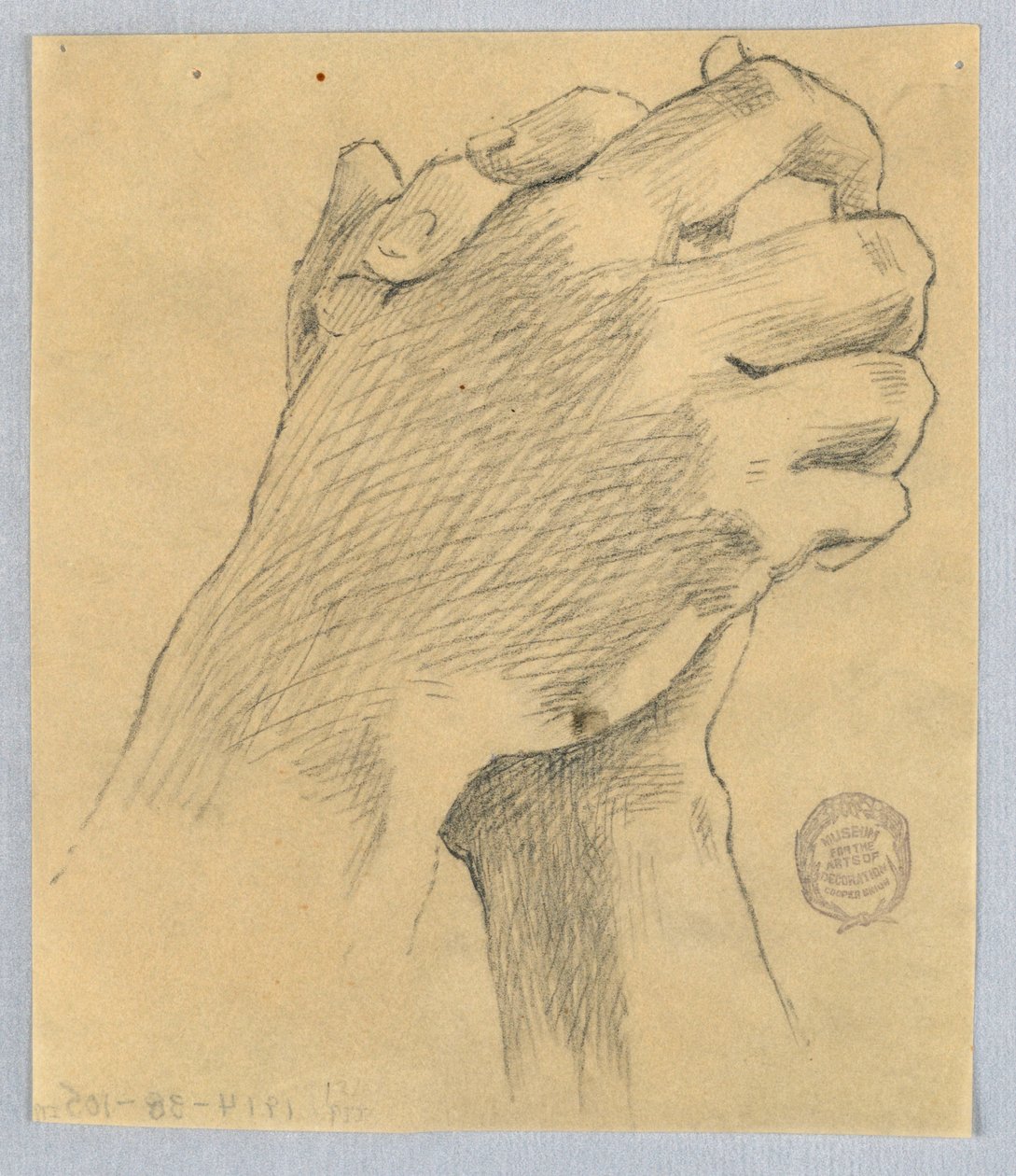 Studie af knugede hænder af Francis Augustus Lathrop