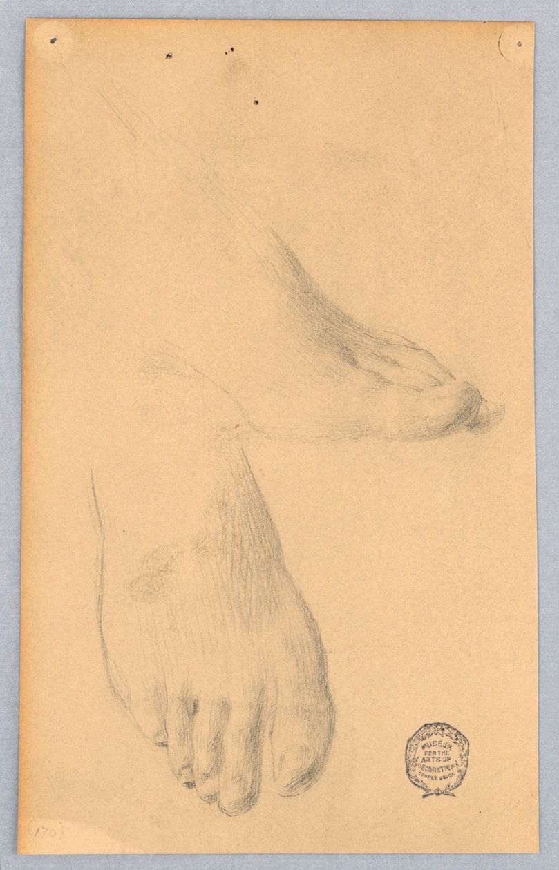 Studie af fødder af Francis Augustus Lathrop
